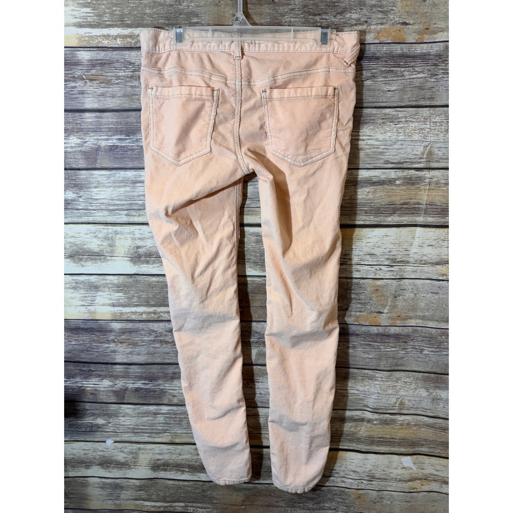 Free People Peach‎ Corduroy Skinny Pants Womens Size 27 Stretch Orange Boho - Picture 3 of 5